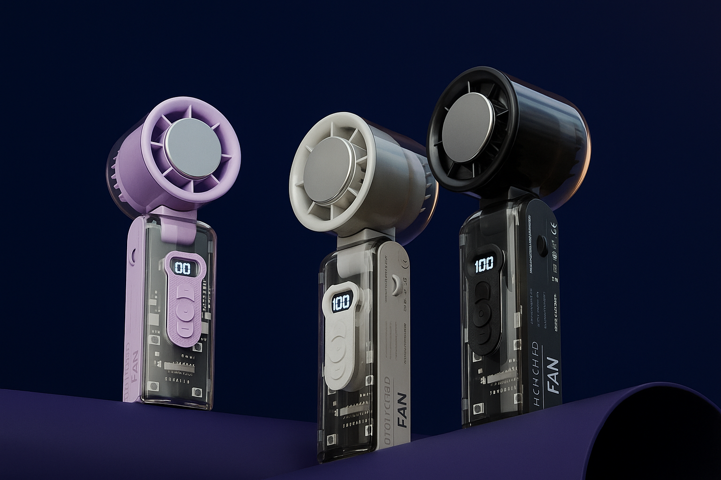 G-DRONIQ Portable High Speed Turbo Fan – LED Light & Ice Cooling Plate