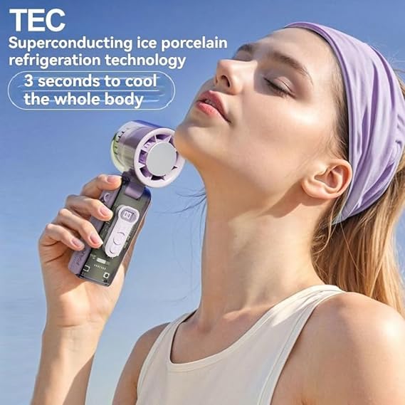 G-DRONIQ Portable High Speed Turbo Fan – LED Light & Ice Cooling Plate