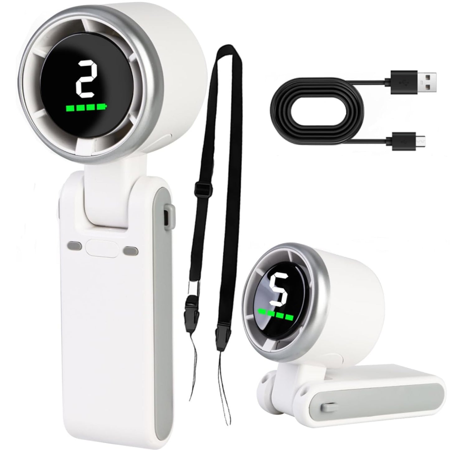 G-DRONIQ Powerful Winds Turbo Fan - 5 Speed LED Display Portable Fan