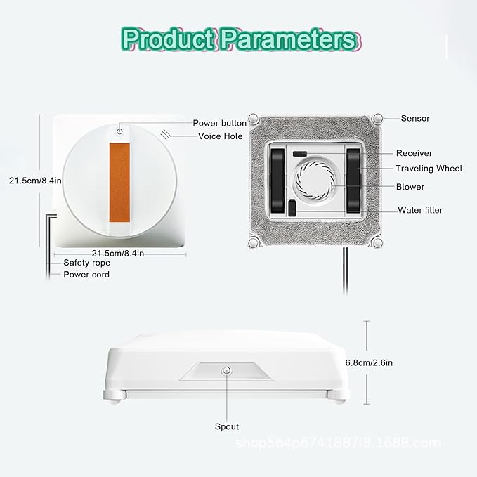 G-DRONIQ Auto Sprinkler Smart Glass Cleaning Robot - App & Remote Control