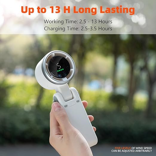 G-DRONIQ Powerful Winds Turbo Fan - 5 Speed LED Display Portable Fan