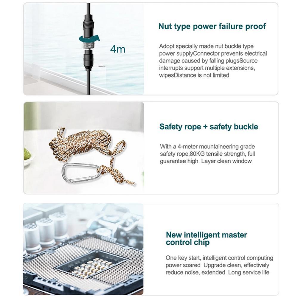 G-DRONIQ Auto Sprinkler Smart Glass Cleaning Robot - App & Remote Control